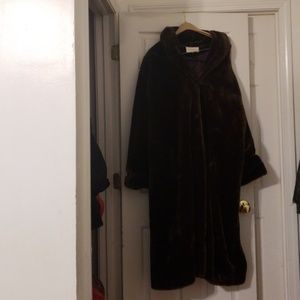 Faux mink coat
